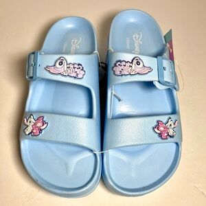 NWT Disney Lilo & Stitch Stich Blue Slides Slip on Sandals US Size 8 EK 40